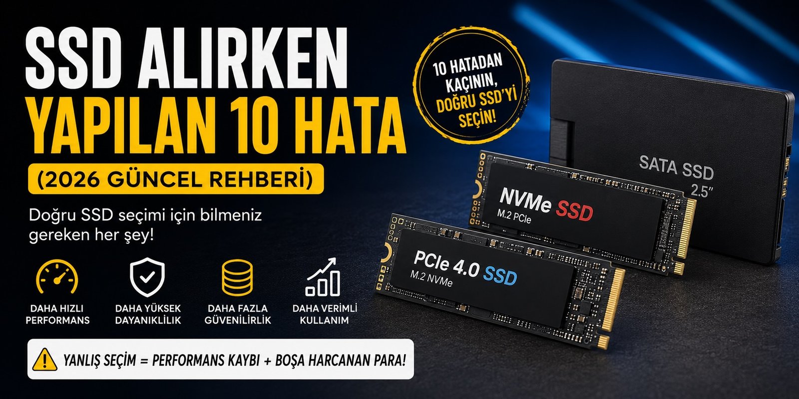 SSD Alırken Yapılan 10 Hata (2026 Güncel Rehberi)